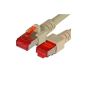 BIGtec 15m CAT.6 Ethernet LAN Patch Cable Gigabit network cable patch cable gray sheets and geflechtgeschirmt halogen free PIMF (RJ45, Cat 6, SFTP Double Shielded, Screened Foiled Twisted Pair, 1000 Mbit / s) 2 x RJ45 connectors ideal for switch, DSL connections, patch panels , patch panels, routers, Modem, Access Point and other devices with RJ45 connection, cable CAT CAT CAT 6 cable CAT6 shielded patch cable SF / UTP (Electronics)
