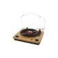 Ion Audio LP MAX | all-in-one conversion turntable record player with stereo speakers (3.5 mm jack, USB) - Wood / brown (Electronics)