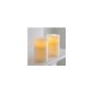 Set of 2 LED Candle Real Wax with timer batteries (household goods)