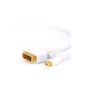 CSL - 1m (m) Mini DisplayPort (miniDP) to DVI Cable | 1080p | Apple / Lenovo Data cables | Certified | 24K gold plated contacts | PC and Apple / iMac, Mac, MacBookPro, MacBookAir / Lenovo Thinkpad / graphics cards (ATI / Nvidia) ( Electronics)