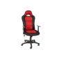 TecTake sports chair chair height adjustable office chair racing red black