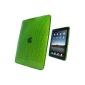 iGadgitz Crystal Gel (TPU thermoplastic polyurethane) permanent protection Skin Case Case Cover in Green with Motif waves for Apple iPad 1 Generation (Electronics)