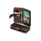 Terrapin Genuine Leather Pouch Case for HTC One (M8) (Brown)
