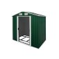 Shed metal 210x132x186 cm with 2 sliding doors and foundation