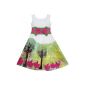 Sunny Girl Fashion Dress Apple Tree Print Tie Arc Summer (Clothing)