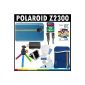 Polaroid Z2300 10MP Digital Instant Camera (Blue) with 8GB Card + Case + Tripod + zinc Paper (30 Pack) + belt + Accessory Kit (Electronics)