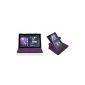 Turn Rotating Case-leather case for Samsung Galaxy Tab 2 7.0 P3100 P3110 - (purple violet)