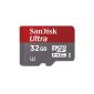 SanDisk Ultra microSDHC 32GB Class 10 Memory Card (incl. SD adapter and a free Memory Zone app) [Amazon Frustration-Free Packaging] (optional)