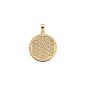 Flower of life pendant - gold (925 gold plated silver) (Health and Beauty)