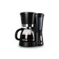 Klarstein Sunday Morning coffee with permanent filter (900W, 1.2 liters - 12 cups, cool touch) stainless steel design black (household goods)