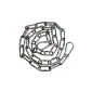 Inox / stainless steel chain 1m welded links (round steel chain form C) with 2 carabiner hooks