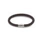 Mandrake unisex bracelet leather Juno Brown 19cm stainless steel clasp with magnet 102342 (jewelry)
