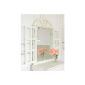 Landhaus wall mirror, mirror with shutters, in shabby chic white / gray, antique look