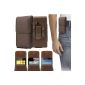 iTALKonline Nokia E61 Brown PREMIUM PU Executive Leather Vertical Pouch Case Cover Side with clip and magnetic closure belt loop (Electronics)