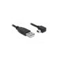 Delock USB 2.0 A to mini 5-pin angled 0.5 m (Accessory)
