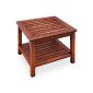Side Washington from vorgeöltem acacia wood with 2-th shelf space - garden table coffee table wooden table coffee table