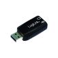 LogiLink USB soundcard with Virtual 3D Sound Effect, Simulates 5.1 surround sound mixes black (Accessories)