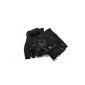 Leather gloves without fingers, fingerless gloves, black S - XXL (Textiles)