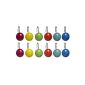 Colorful shower curtain hooks