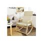 SoBuy rocking chair, relax chair, reclining chair (FST15-W-beige)