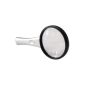 Loupe light to hold in hand with 2 LED lamps - large magnifying glass magnification x 3 - 4 x magnification magnifying glass - silver-black