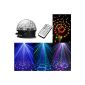 WEKSI Disco DJ Lighting Effect LED Disco Ball light RGB laser effect projector Crystal Magic Ball Effect light with remote control for Christmas Party Disco Party Club