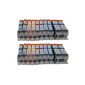 20_mit Chip_44444_FR 20x Compatible Ink Cartridges for Canon PIXMA replace PGI-5BK CLI-8 bk cym (Electronics)