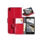 DONZO Wallet Real Structure Case for Huawei Ascend P7 Red (Electronics)