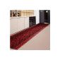 Runner casa PURA® CORK Red | for kitchen, hallway, entry | weight of the hair approx.  1150 g per m² - resistant material | various sizes 66x350cm