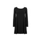 (Womens long sleeved jersey swing dress) (AQA) women long-sleeved swing dress (40/42 (UK 12/14), (black) black) (Textiles)