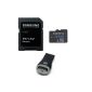 Samsung MicroSDHC 32GB Class 6 Ultra High-Speed ​​Memory Card 50MB / s Read 20MB / s write with SD Adapter and USB Reader Micro Komputerbay