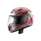 Protect Wear SA03-RT-S Children motorcycle helmet, full-face helmet, size S, red / silver (Automotive)