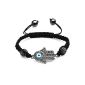 Fashion Eye Charm Bracelet Bangle Hand Crystal Ball (Black) (Jewelry)
