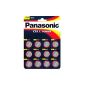 Panasonic Specialist Lithium button batteries CR2016 x 12