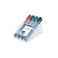 Staedtler 356 WP4 Lumocolor flipchart markers, 4 pieces in tiltable Staedtler box, assorted colors (Office supplies & stationery)