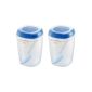 2er household socket yogurt containers to Go with cold pack and spoon set blue (household goods)
