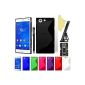 BAAS® Sony Xperia Z3 Compact - S-Line Silicone Gel Case + 2X Screen Protector Film + Stylus + Office Support (Electronics)