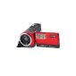 Andoer HDV-107 Digital Video Camcorder Camera HD 720P DVR 16MP 2.7 '' TFT LCD Screen 16x ZOOM Red (Electronics)