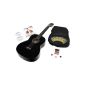 Calida Benita 4/4 Classical Guitar Black incl. Accessories (Acoustic Guitar Set incl. Guitar Bag backpack straps and music compartment, guitar school with CD & DVD, pitch pipe, picks, extra strings (Electronics)