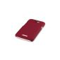 HTC ONE X Rubberized HARDSKIN envelope QUBITS Retailverpackung (RED) (Wireless Phone Accessory)