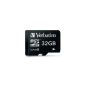 Verbatim 32GB MicroSDHC memory card, black (Accessories)