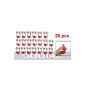 SODIAL (R) 20 x bell / bell for € š cane pšºche double red design Alert (Miscellaneous)