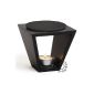 Fragrance lamp black - wood and ceramic oil lamp aroma lamp aroma dispenser