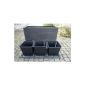 Room dividers DELUXE planter flower pots Polyrattan 83x32x58cm anthracite, 3x plastic inserts, incl. Water gauge (garden products)