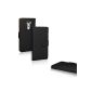 Conie Wallet Case Case - for LG G3 in Black + 1x Protector (Electronics)