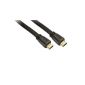 Ligawo ® High Speed ​​HDMI ® cable with Ethernet flat 0.5m (Electronics)