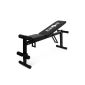 Klarfit bench Dumbbells - Muscle device Foldable: Biceps, Chest and Abs - Steel and Black Leather Black (Miscellaneous)
