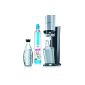 SodaStream Soda Crystal (with 1 x CO2 cylinders 60L and 2 x 0.6L glass carafes) Titanium / Silver (household goods)