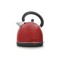 Klarstein TK-WK-ZD8 R-Design Kettle teapot retro Cool Touch Grip Red 2200 W / 1,8 l (Germany Import) (Kitchen)