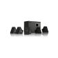 ONEconcept 5.1 surround home theater active speaker set HS505 compact speaker system (2.1 / 5.1 mode, Active Subwoofer, Bass Boost) (Electronics)
